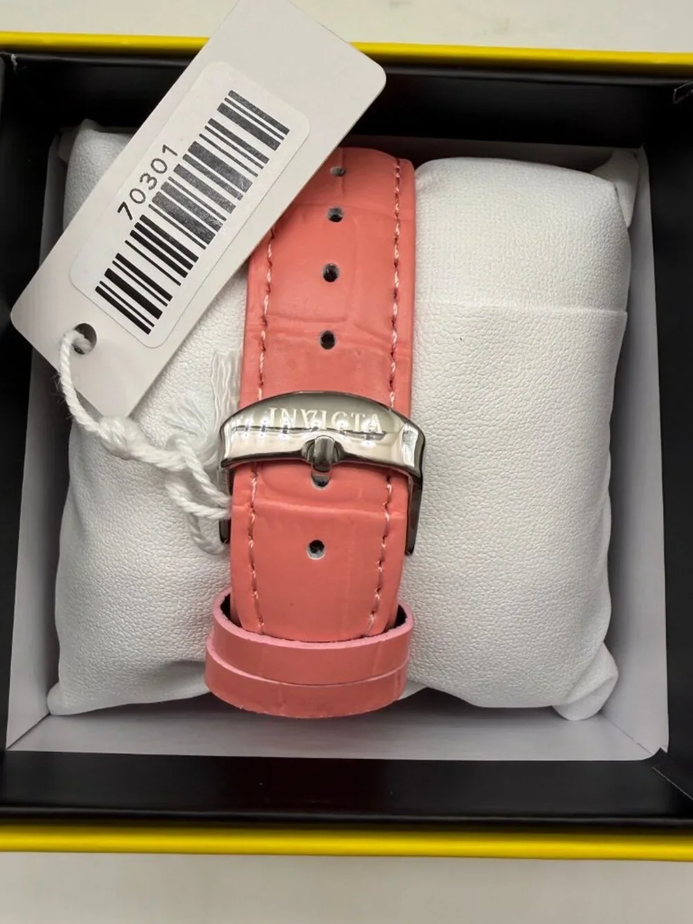 $249 Invicta Celestial Women's 30mm White Pink Leather Strap Watch 70301 NIB